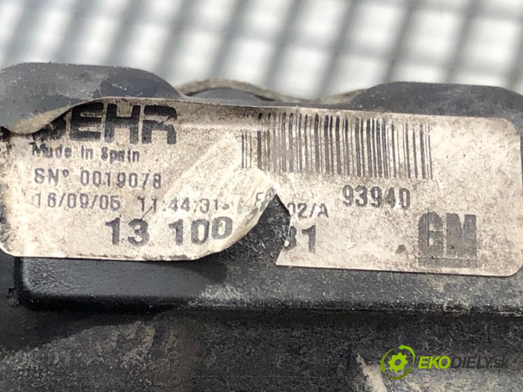 OPEL CORSA C (X01) 2000 - 2009    1.3 CDTI (F08, F68) 51 kW [70 KM] olej napędowy 2003 - 2009  Chladič vody  (Chladiče vody)