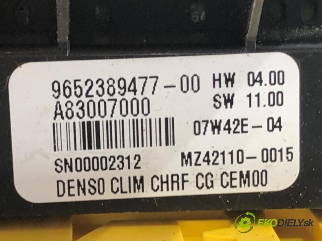 CITROEN C4 GRAND PICASSO I (UA_) 2006 - 2013    1.6 HDi 80 kW [109 KM] olej napędowy 2006 - 2011  Panel ovládania kúrenia 9652389477 (Prepínače, spínače, tlačidlá a ovládače kúrenia)