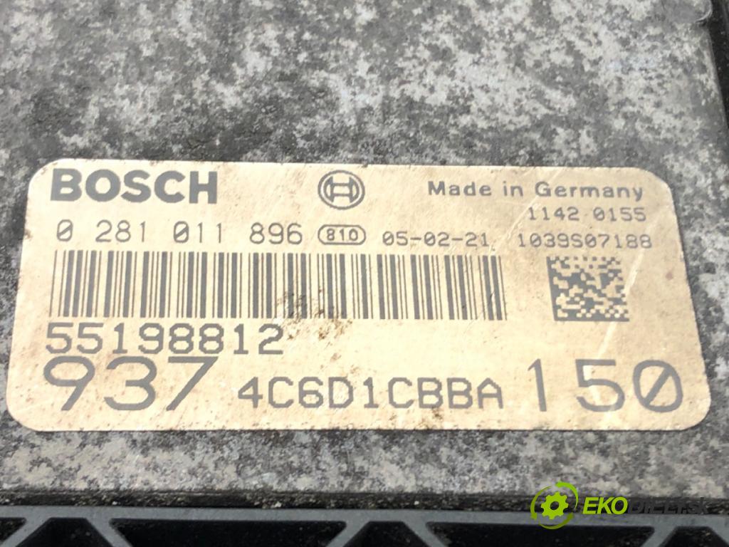 ALFA ROMEO 147 (937_) 2000 - 2010    1.9 JTDM 16V (937.AXN1B, 937.BXN1B) 110 kW [150 KM] olej napędowy 2004 - 2010  riadiaca jednotka Motor 0281011896 55198812 (Riadiace jednotky)
