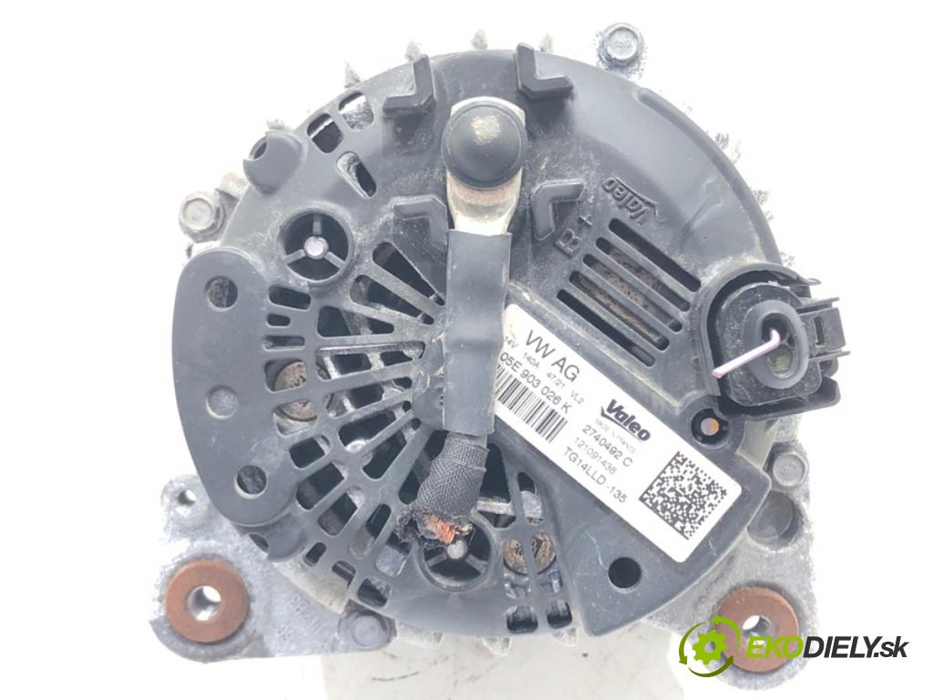 SKODA OCTAVIA IV (NX3, NN3) 2020 - 2022    1.5 TSI 110 kW [150 KM] benzyna 2020 - 2022  Alternátor 05E903026K (Alternátory)