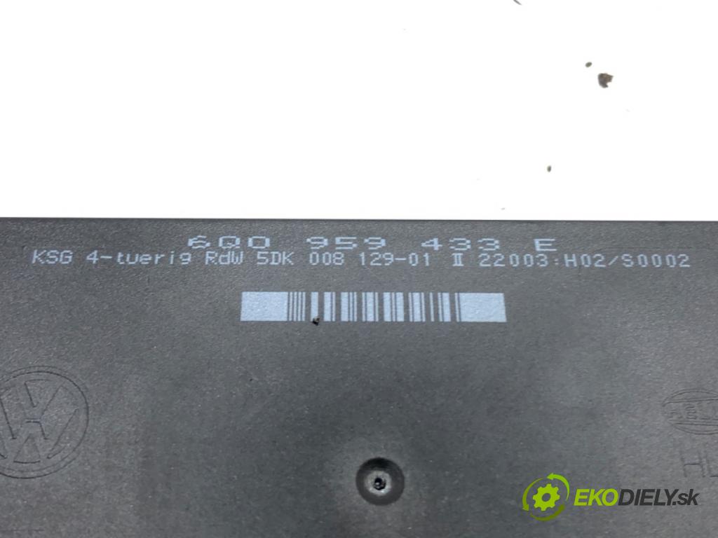 VW POLO (9N_, 9A_) 2001 - 2014    1.4 16V 55 kW [75 KM] benzyna 2001 - 2008  Modul komfortu 6Q0959433E (Moduly komfortu)