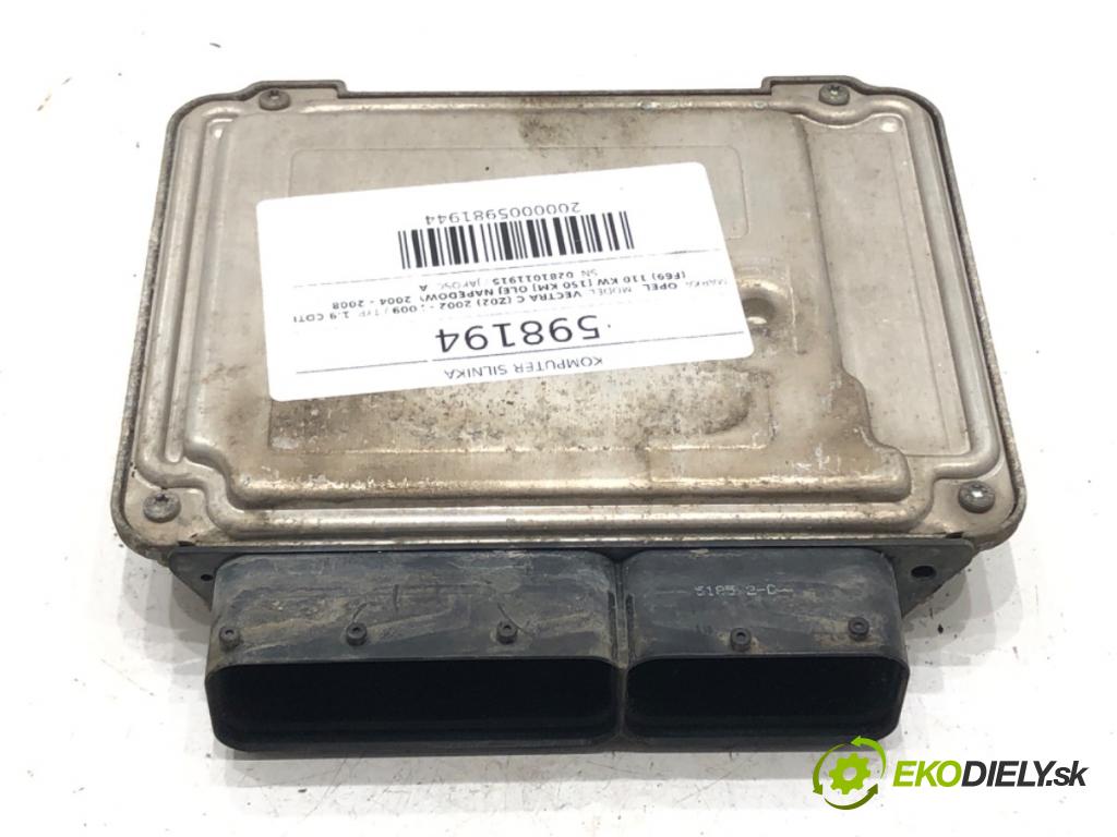 OPEL VECTRA C (Z02) 2002 - 2009    1.9 CDTI (F69) 110 kW [150 KM] olej napędowy 2004 - 2008  riadiaca jednotka Motor 0281011915 (Riadiace jednotky)