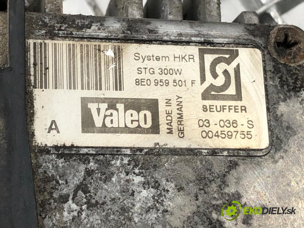 AUDI A4 B6 Avant (8E5) 2000 - 2005    1.9 TDI 74 kW [101 KM] olej napędowy 2001 - 2004  Ventilátor klimatizácie 8E0959501F (Ventilátory chladičov klimatizácie)