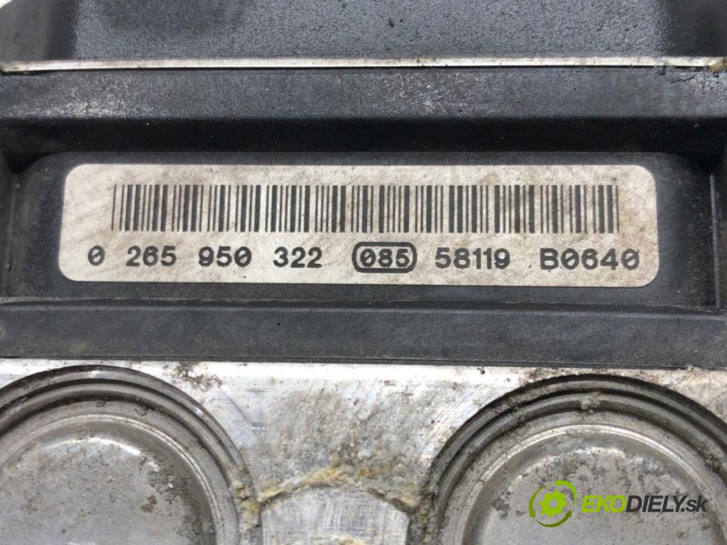 MERCEDES-BENZ KLASA A (W169) 2004 - 2012    A 180 CDI (169.007, 169.307) 80 kW [109 KM] olej napędowy 2004 - 2012  pumpa ABS 0265950322 (Pumpy brzdové)