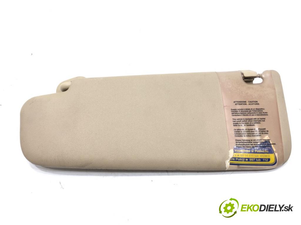 ALFA ROMEO 159 (939_) 2005 - 2012    1.9 JTDM 16V (939AXC1B, 939AXC12) 110 kW [150 KM] olej napędowy 2005 - 2011  Clona slnečná ľavy 