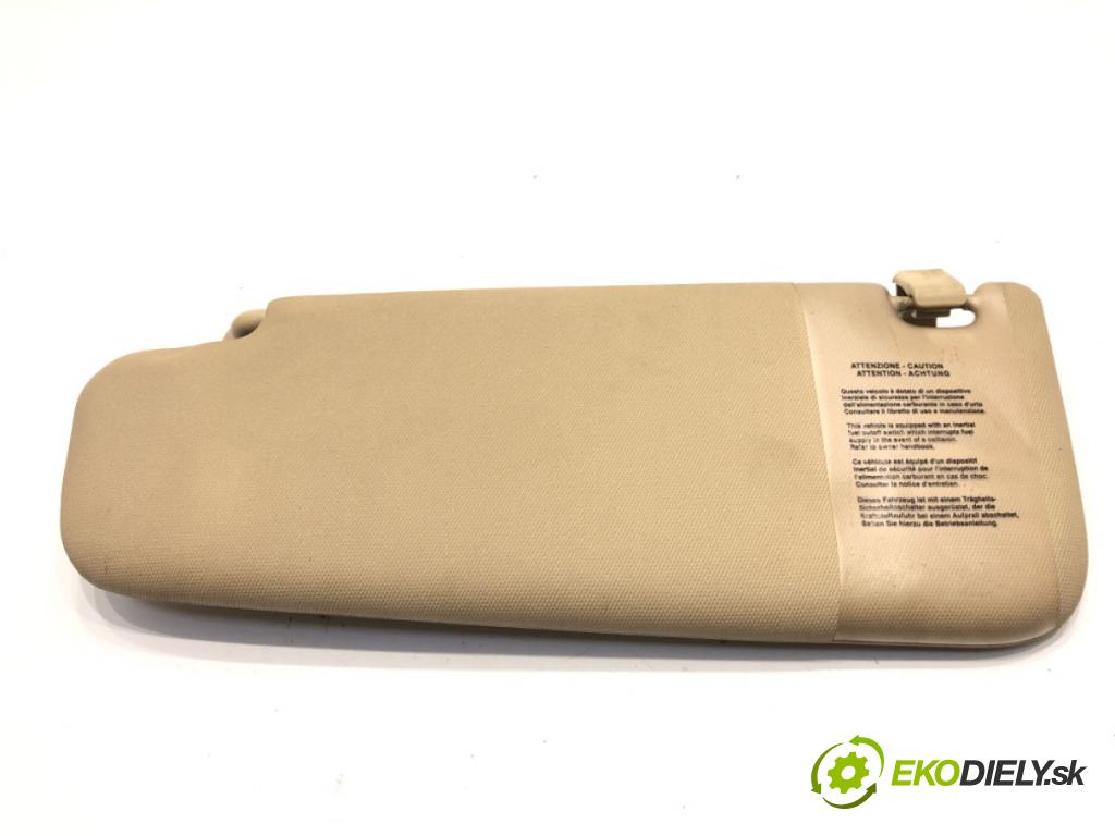 ALFA ROMEO 159 (939_) 2005 - 2012    1.9 JTDM 8V (939AXE1B, 939BXE1B, 939BXH1B) 85 kW [115 KM] olej napędowy 2005 - 2011  Clona slnečná ľavy