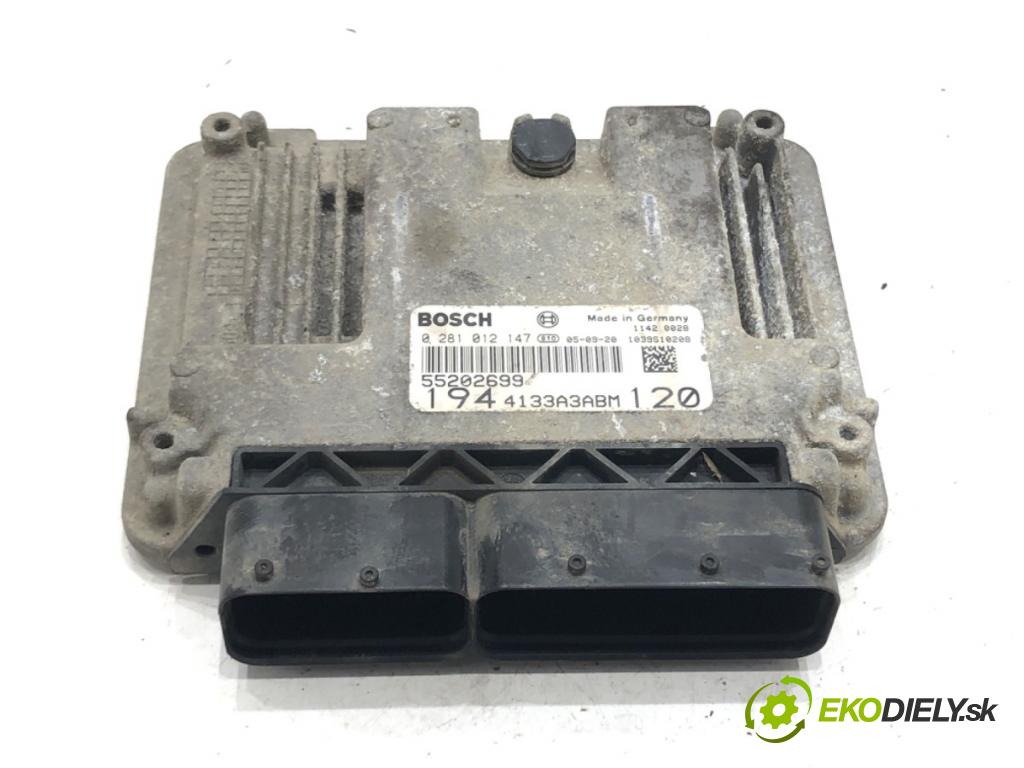 FIAT CROMA (194_) 2005 - 2022    1.9 D Multijet (194AXB1B) 88 kW [120 KM] olej napędowy 2005 - 2011  riadiaca jednotka Motor 55202699 0281012147 (Riadiace jednotky)