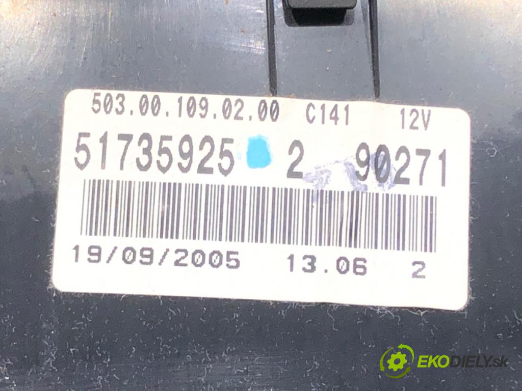 FIAT CROMA (194_) 2005 - 2022    1.9 D Multijet (194AXB1B) 88 kW [120 KM] olej napędowy 2005 - 2011  Prístrojovka 51735925 (Prístrojové dosky, displeje)