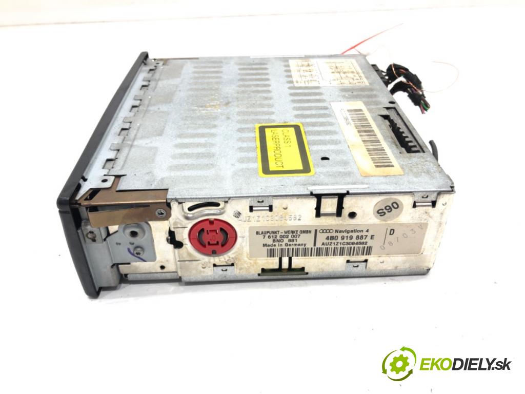 AUDI A4 B6 Avant (8E5) 2000 - 2005    1.9 TDI 96 kW [130 KM] olej napędowy 2001 - 2004  čítač navigácie 4B0919887E (Ostatné)