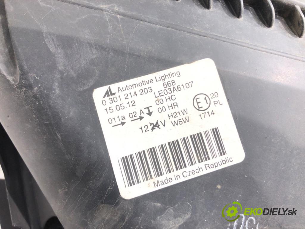 OPEL ZAFIRA B Nadwozie pełne/minivan (A05) 2005 - 2015    1.9 CDTI VAN (M75) 88 kW [120 KM] olej napędowy 2005 - 2015  Svetlomet ľavy predný 0301214203