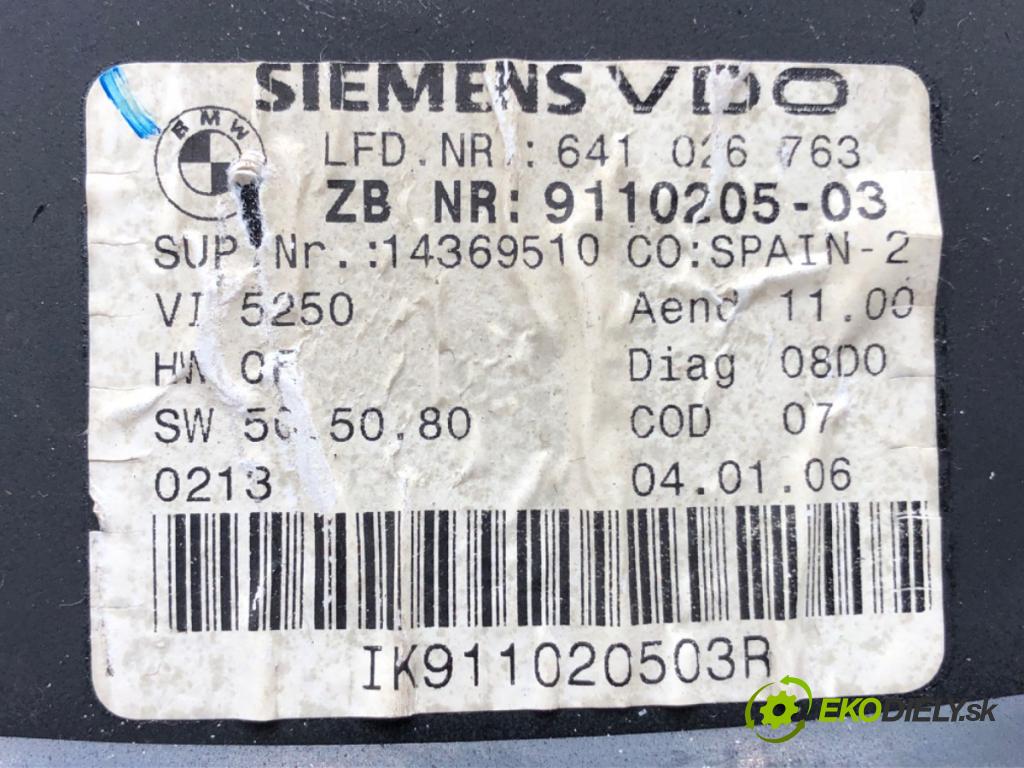 BMW 3 (E90) 2004 - 2012    320 d 110 kW [150 KM] olej napędowy 2004 - 2007  Prístrojovka 9110205 (Prístrojové dosky, displeje)