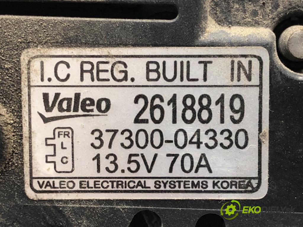 KIA PICANTO II (TA) 2011 - 2017    1.0 51 kW [69 KM] benzyna 2011 - 2017  Alternátor 37300-04330 (Alternátory)