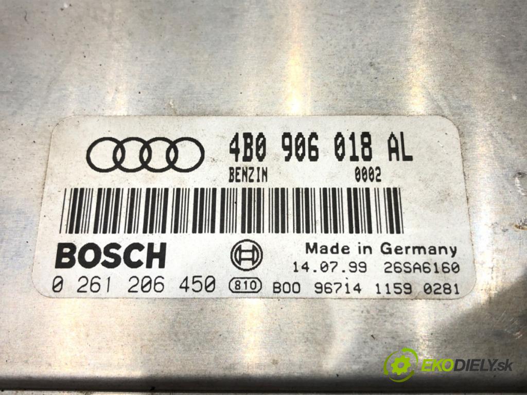 AUDI A4 B5 (8D2) 1994 - 2001    1.8 T 110 kW [150 KM] benzyna 1995 - 2000  riadiaca jednotka Motor 4B0906018AL (Riadiace jednotky)