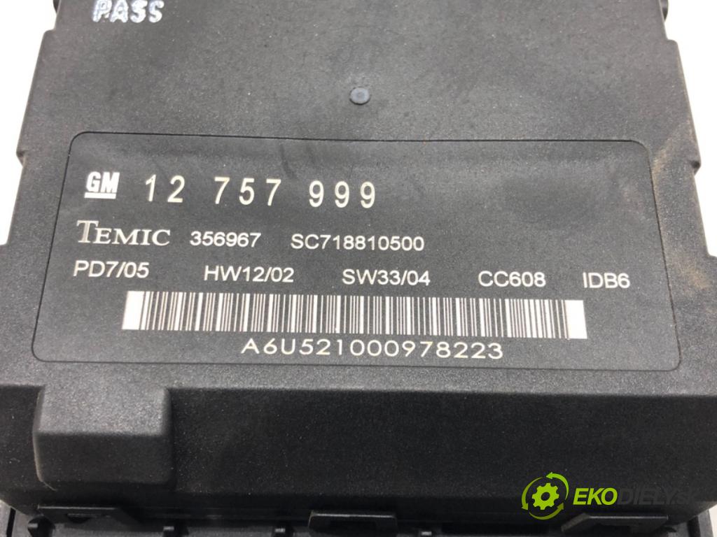SAAB 9-3 (YS3F, E79, D79, D75) 2002 - 2015    2.0 t 129 kW [175 KM] benzyna 2002 - 2015  modul BSI 12757999 (Pojistkové skříňky)