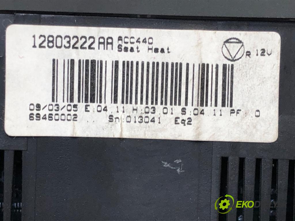 SAAB 9-3 (YS3F, E79, D79, D75) 2002 - 2015    2.0 t 129 kW [175 KM] benzyna 2002 - 2015  Panel ovládania kúrenia 12803222AA (Prepínače, spínače, tlačidlá a ovládače kúrenia)