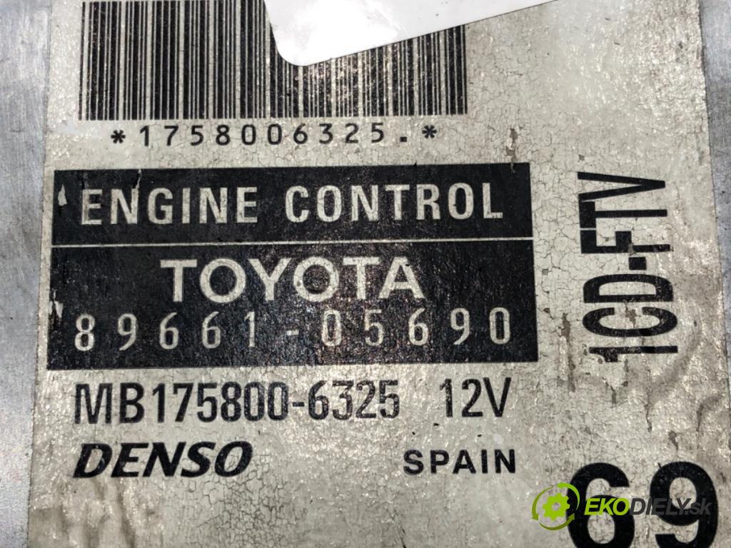 TOYOTA AVENSIS Kombi (_T25_) 2003 - 2008    2.0 D-4D (CDT250_) 85 kW [116 KM] olej napędowy 2003 - 2008  riadiaca jednotka Motor 89661-05690 (Riadiace jednotky)