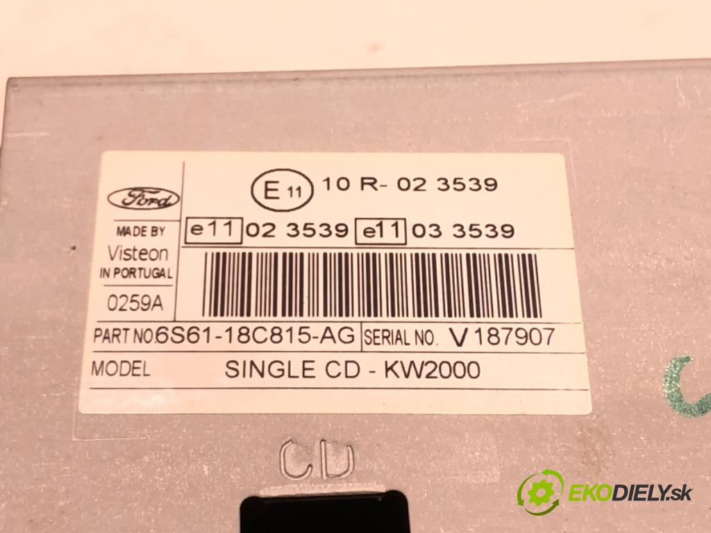 FORD FOCUS II (DA_, HCP, DP) 2004 - 2013    1.6 TDCi 66 kW [90 KM] olej napędowy 2005 - 2012  RADIO 6S61-18C815-AG (Audio zariadenia)