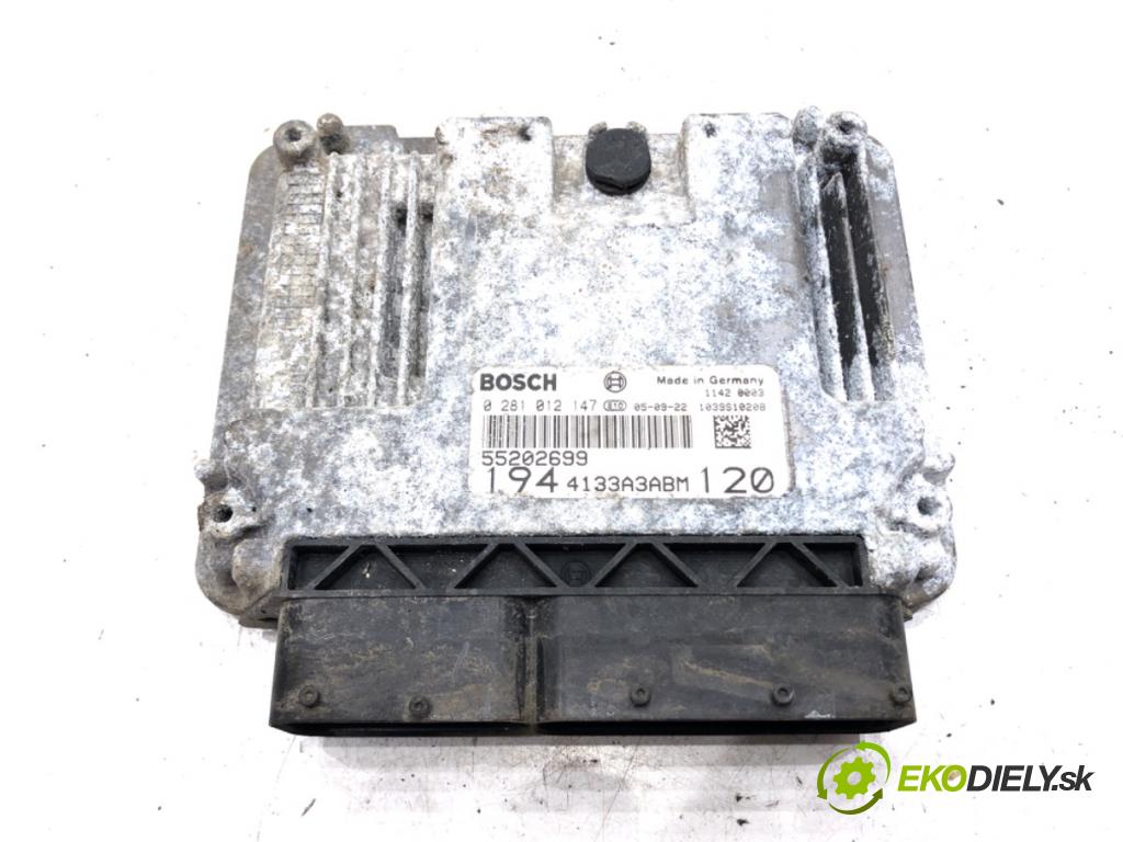 FIAT CROMA (194_) 2005 - 2022    1.9 D Multijet (194AXB1B) 88 kW [120 KM] olej napędowy 2005 - 2011  riadiaca jednotka Motor 55202699 0281012147 (Riadiace jednotky)