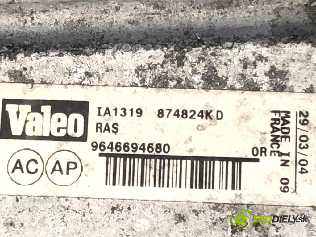 PEUGEOT 307 (3A/C) 2000 - 2012    1.6 HDi 110 80 kW [109 KM] olej napędowy 2004 - 2009  intercooler 9646694680 (Chladiče nasávaného vzduchu (intercoolery))