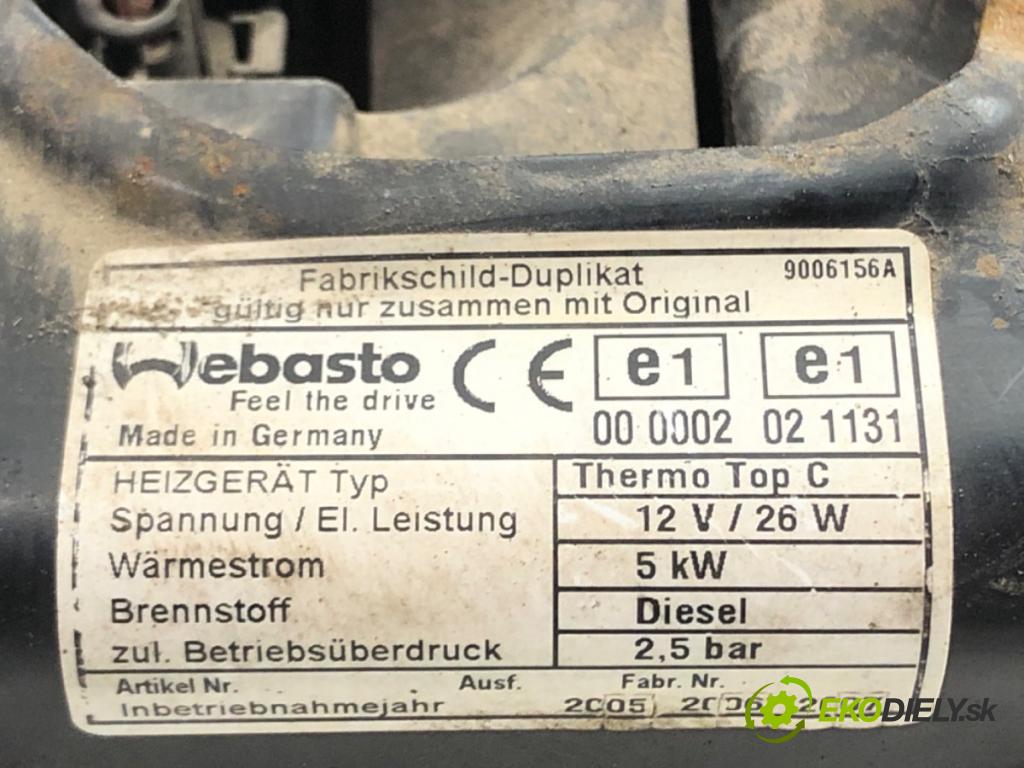 MAZDA 6 Station Wagon (GY) 2002 - 2008    2.0 DI (GY19) 105 kW [143 KM] olej napędowy 2005 - 2007  Webasto 9000610e (Webasto ohřívače)