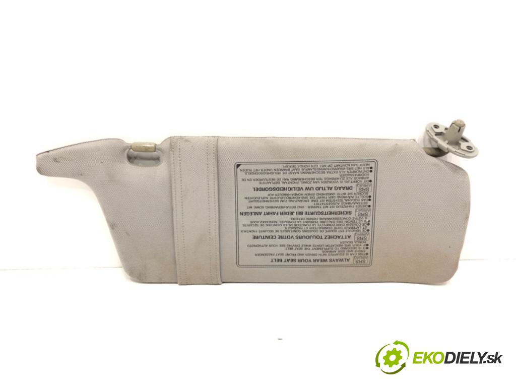 HONDA CIVIC VII sedan (ES, ET) 2000 - 2006    1.3 IMA (ED9, ES9) 61 kW [83 KM] Hybryda silnik benzynowy / elektryczny 2003 - 2005  Clona slnečná ľavy