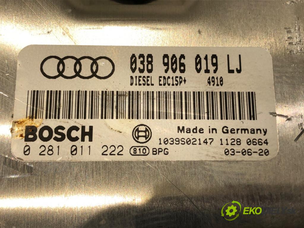 AUDI A4 B6 (8E2) 2000 - 2005    1.9 TDI 74 kW [101 KM] olej napędowy 2001 - 2004  riadiaca jednotka Motor 038906019LJ (Riadiace jednotky)
