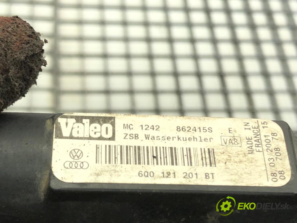 SKODA FABIA I Combi (6Y5) 2000 - 2007    1.4 50 kW [68 KM] benzyna 2000 - 2003  Chladič vody 6Q0121201BT (Chladiče vody)