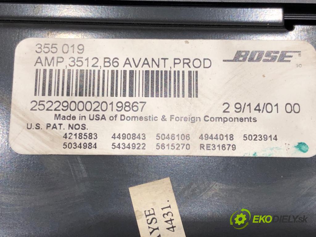 AUDI A4 B6 Avant (8E5) 2000 - 2005    3.0 quattro 162 kW [220 KM] benzyna 2001 - 2004  Zosilňovač 355019 (Zosilňovače)