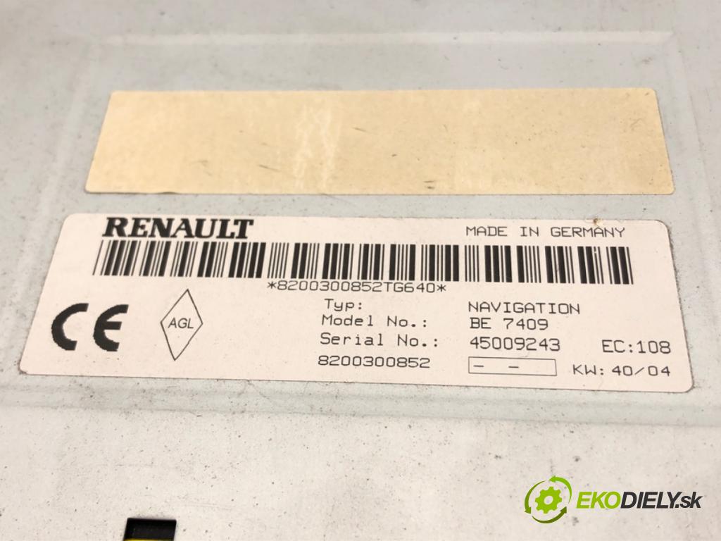 RENAULT SCÉNIC II (JM0/1_) 2003 - 2010    1.5 dCi (JM0F) 60 kW [82 KM] olej napędowy 2003 - 2006  RADIO 8200300852 (Audio zariadenia)