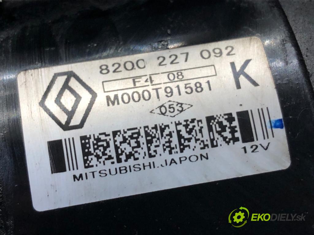 RENAULT SCÉNIC II (JM0/1_) 2003 - 2010    1.5 dCi (JM0F) 60 kW [82 KM] olej napędowy 2003 - 2006  Štartér 8200227092 (Štartéry)