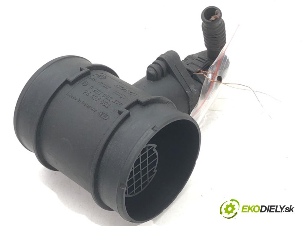 OPEL ZAFIRA A nadwozie wielkoprzestrzenne (MPV) (T98) 1999 - 2005    2.0 DI 16V (F75) 60 kW [82 KM] olej napędowy 1999 - 2005  Váha vzduchu 0281002478 (Váhy vzduchu)