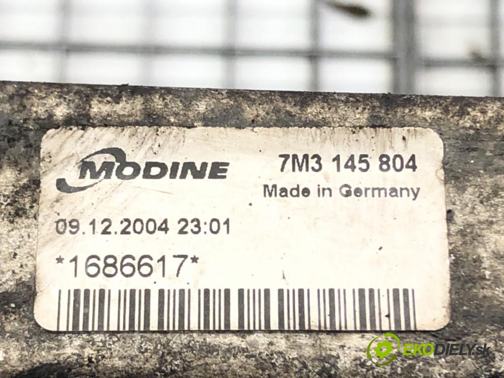 VW SHARAN (7M8, 7M9, 7M6) 1995 - 2010    1.9 TDI 96 kW [130 KM] olej napędowy 2002 - 2010  intercooler 7M3145804 (Chladiče nasávaného vzduchu (intercoolery))