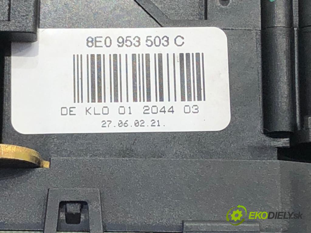 AUDI A4 B6 Avant (8E5) 2000 - 2005    1.9 TDI 96 kW [130 KM] olej napędowy 2001 - 2004  Prepínač kombinovaný 8E0953549F (Prepínače, spínače, tlačidlá a ovládače kúrenia)