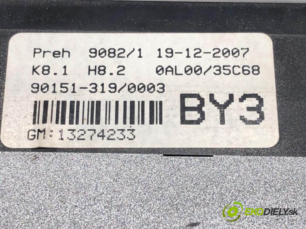 OPEL ASTRA H GTC (A04) 2005 - 2010    1.9 CDTi (L08) 110 kW [150 KM] olej napędowy 2005 - 2010  Panel ovládania kúrenia 13274233 (Prepínače, spínače, tlačidlá a ovládače kúrenia)