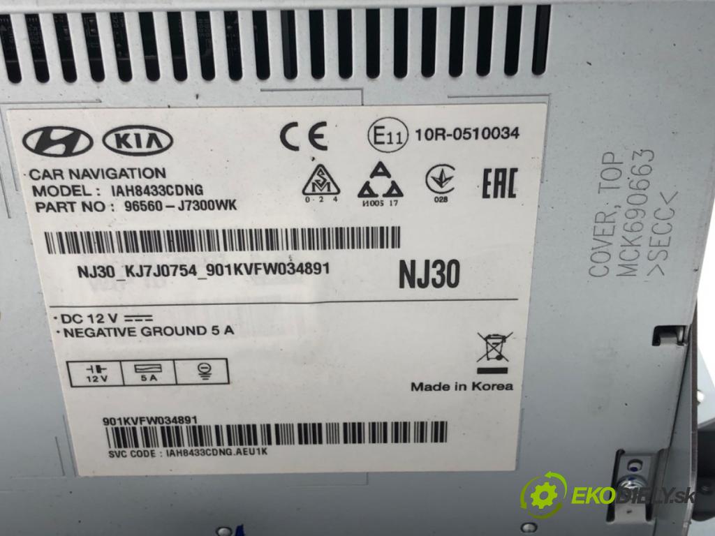 KIA CEED Sportswagon (CD) 2018 - 2022    1.4 T-GDI 103 kW [140 KM] benzyna 2018 - 2022  RADIO Navigácia 96560-J7300WK (Audio zariadenia)