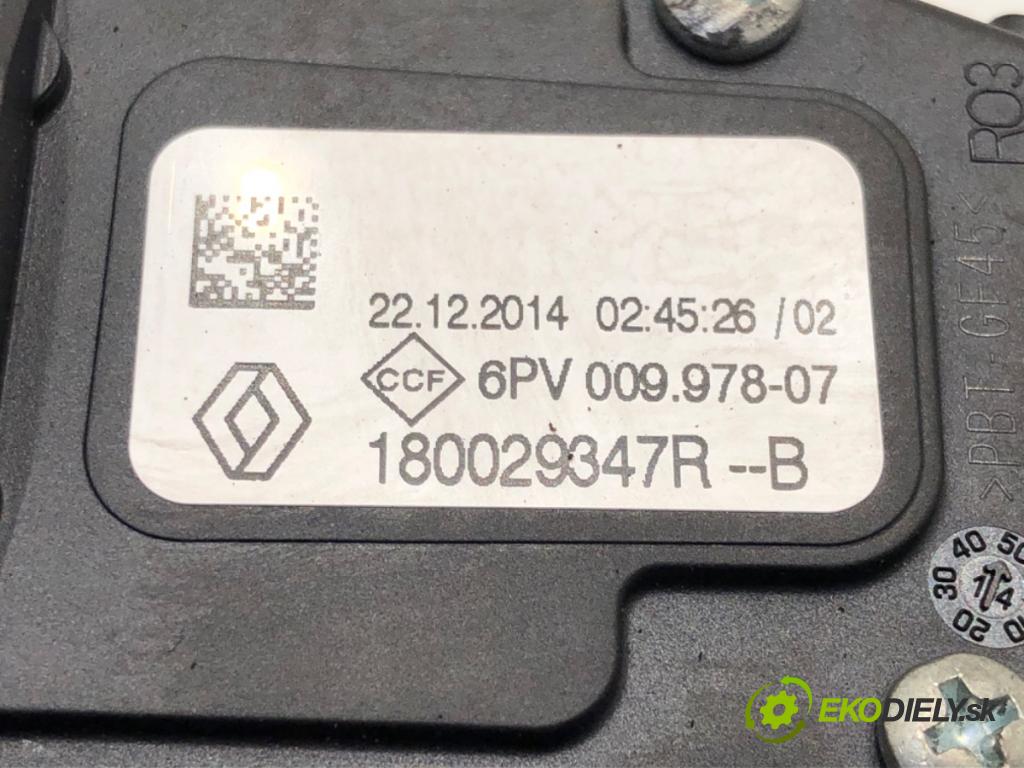 RENAULT CLIO IV (BH_) 2012 - 2022    1.2 16V 54 kW [73 KM] benzyna 2012 - 2022  potenciometr plynového pedálu 180029347R (Pedály)