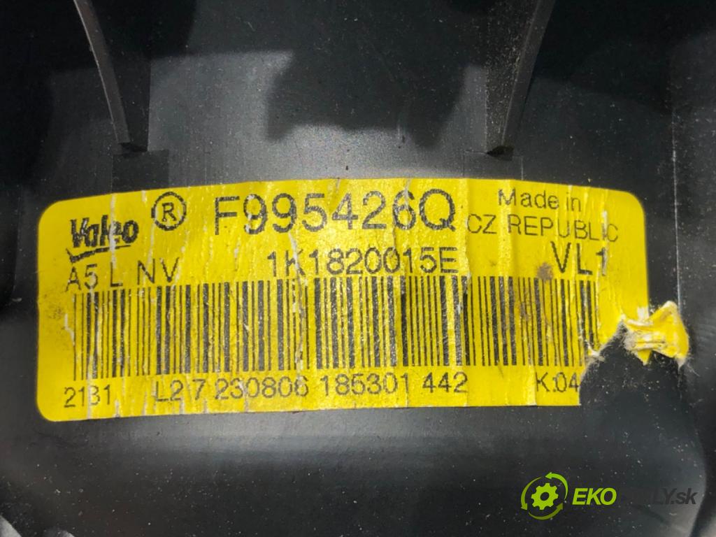 VW TOURAN (1T1, 1T2) 2003 - 2010    2.0 TDI 125 kW [170 KM] olej napędowy 2005 - 2010  ventilátor kúrenia 3C0907521B