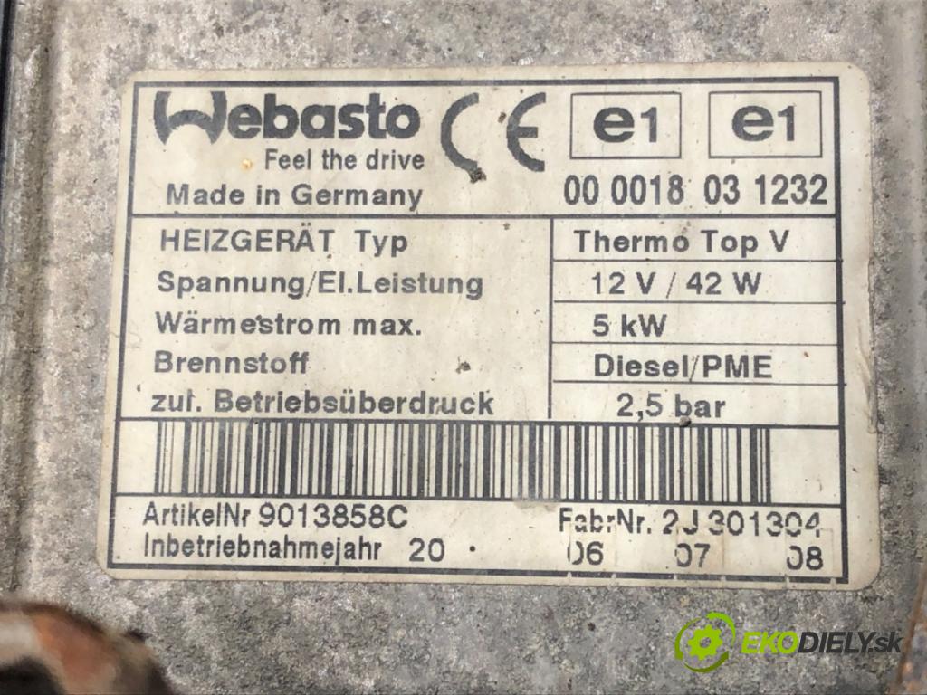 VW TOURAN (1T1, 1T2) 2003 - 2010    2.0 TDI 125 kW [170 KM] olej napędowy 2005 - 2010  Webasto 1K0815065AF (Webasto ohřívače)