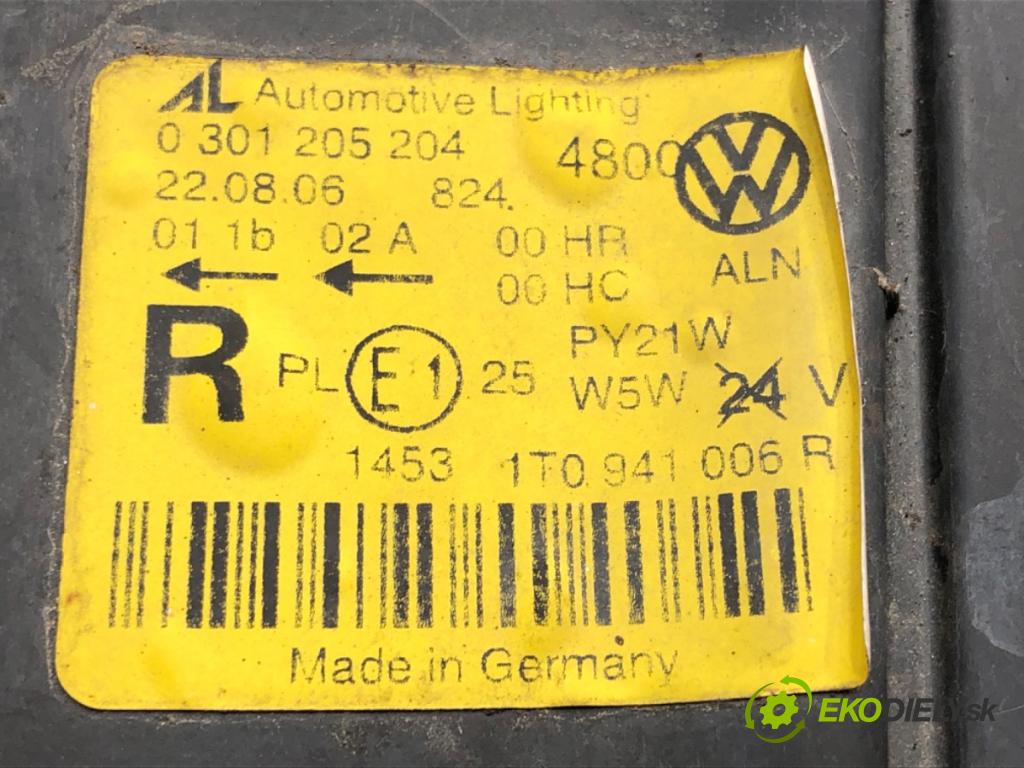 VW TOURAN (1T1, 1T2) 2003 - 2010    2.0 TDI 125 kW [170 KM] olej napędowy 2005 - 2010  Svetlomet pravy predný 1T0941006R