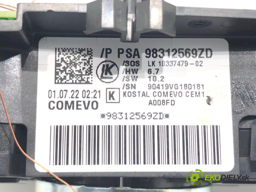 TOYOTA PROACE CITY VERSO nadwozie wielkoprzestrzenne (MPV) 2019 - 2022    1.5 D-4D 130 (BKYMA) 96 kW [131 KM] olej napędowy 2019 - 2022  Prepínač kombinovaný 98312569ZD (Prepínače, spínače, tlačidlá a ovládače kúrenia)