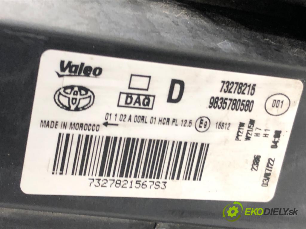 TOYOTA PROACE CITY VERSO nadwozie wielkoprzestrzenne (MPV) 2019 - 2022    1.5 D-4D 130 (BKYMA) 96 kW [131 KM] olej napędowy 2019 - 2022  Svetlomet pravy predný 9835780580