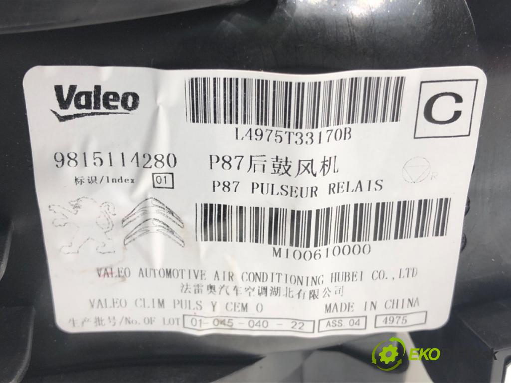 TOYOTA PROACE CITY VERSO nadwozie wielkoprzestrzenne (MPV) 2019 - 2022    1.5 D-4D 130 (BKYMA) 96 kW [131 KM] olej napędowy 2019 - 2022  Ventilátor ventilátor kúrenia 9815114280 (Ventilátory kúrenia)