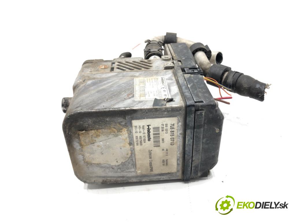 VW TOUAREG (7LA, 7L6, 7L7) 2002 - 2013    3.0 V6 TDI 165 kW [225 KM] olej napędowy 2004 - 2010  Webasto 7L6815071D (Webasto ohřívače)