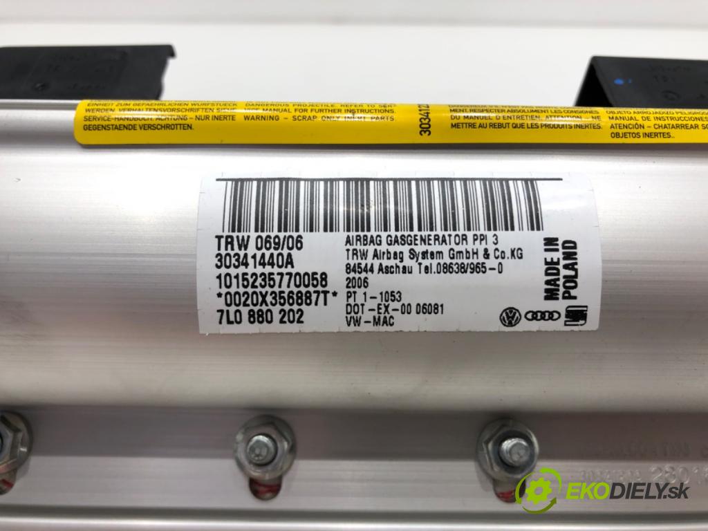 VW TOUAREG (7LA, 7L6, 7L7) 2002 - 2013    3.0 V6 TDI 165 kW [225 KM] olej napędowy 2004 - 2010  AirBag spolujazdca 7L0880202 (Airbagy)