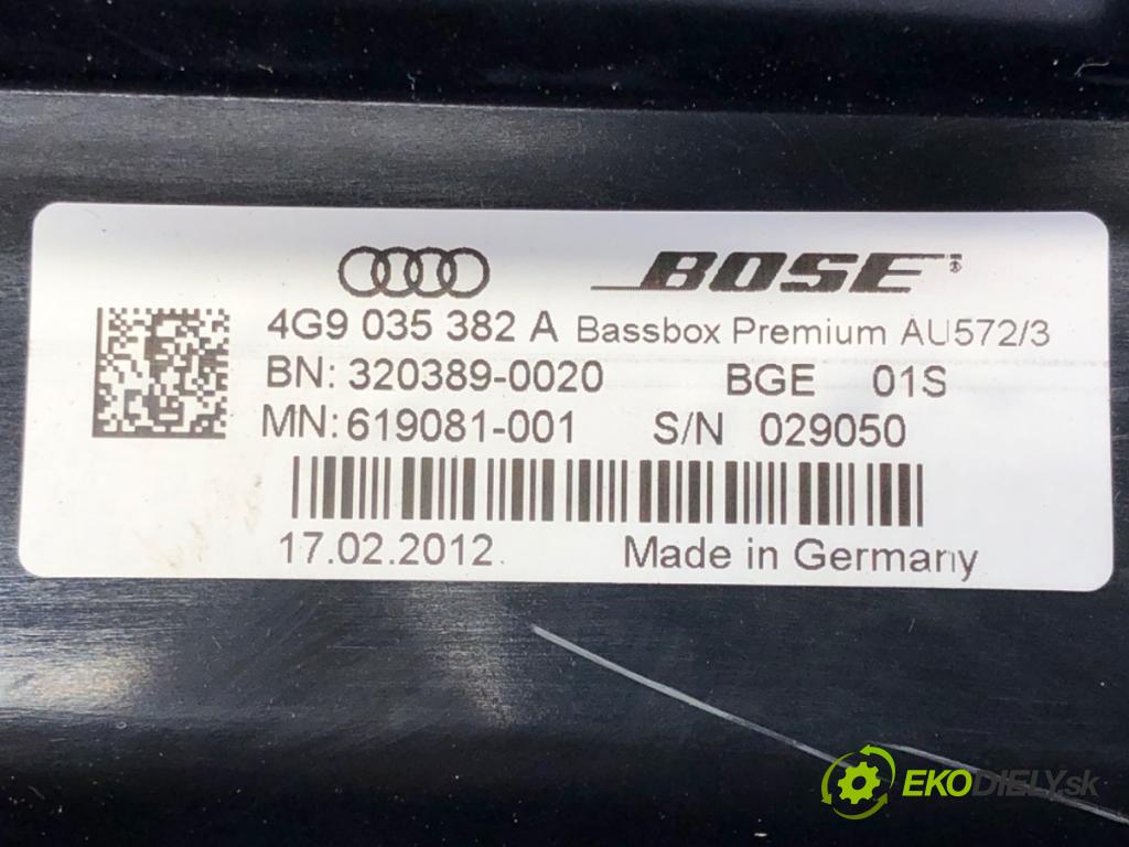 AUDI A6 C7 Avant (4G5, 4GD) 2011 - 2018    3.0 TDI quattro 180 kW [245 KM] olej napędowy 2011 - 2018  subwoofer 4G9035382A (Audio zařízení)