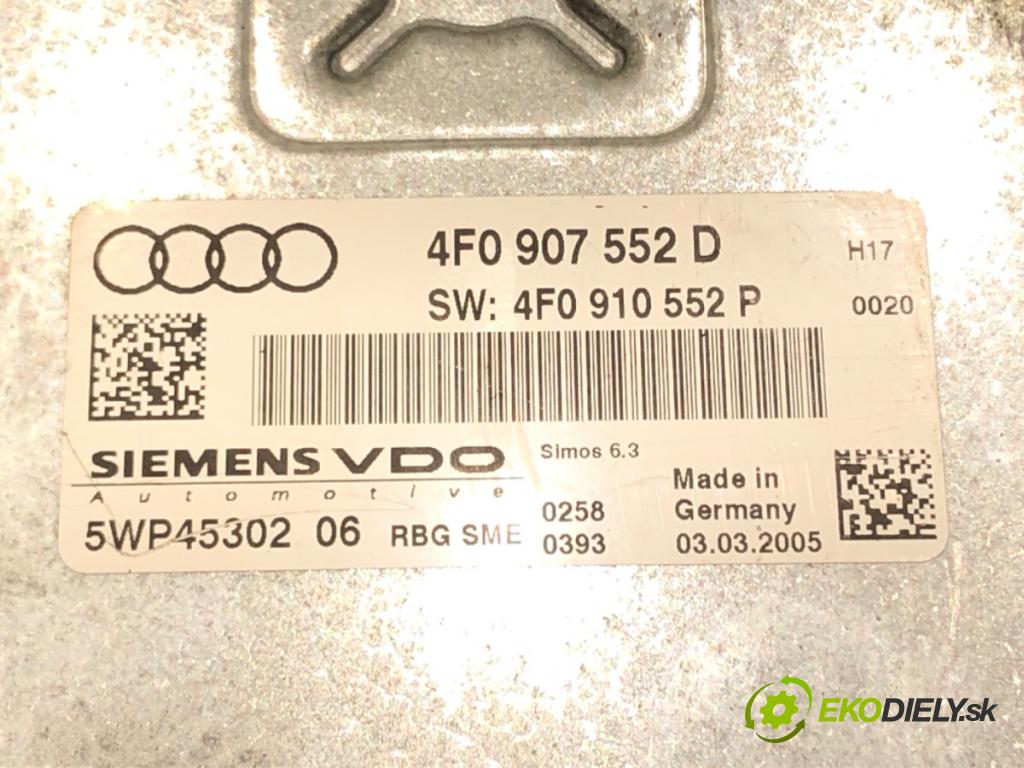 AUDI A6 C6 Avant (4F5) 2004 - 2011    2.4 130 kW [177 KM] benzyna 2005 - 2008  riadiaca jednotka Motor 4F0907552D (Riadiace jednotky)