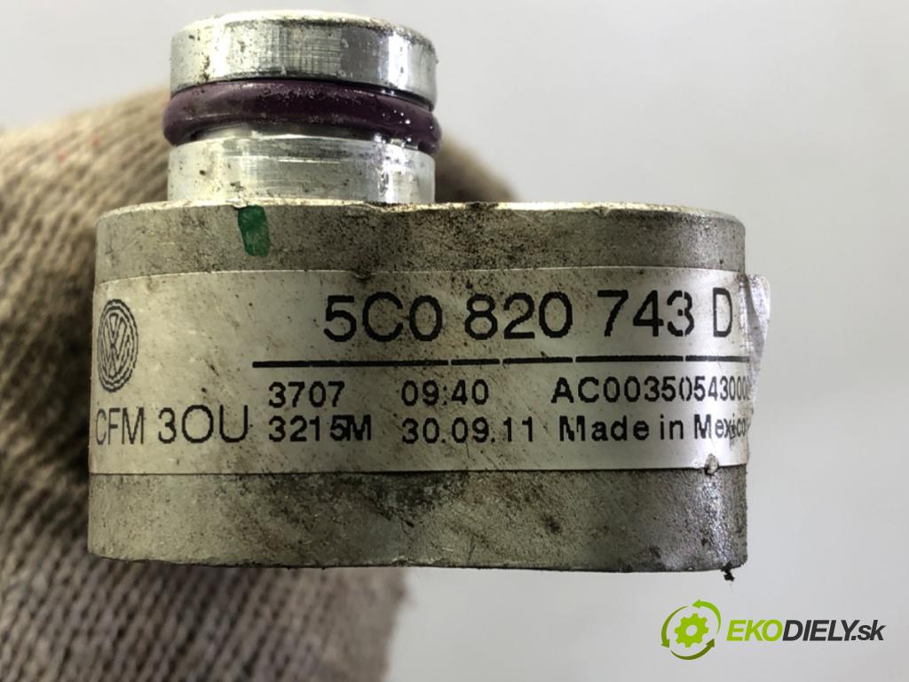 VW JETTA IV (162, 163, AV3, AV2) 2008 - 2022    1.2 TSI 77 kW [105 KM] benzyna 2010 - 2017  rúrka klimatizácie 5C0820743D (Rúrky klimatizácie)