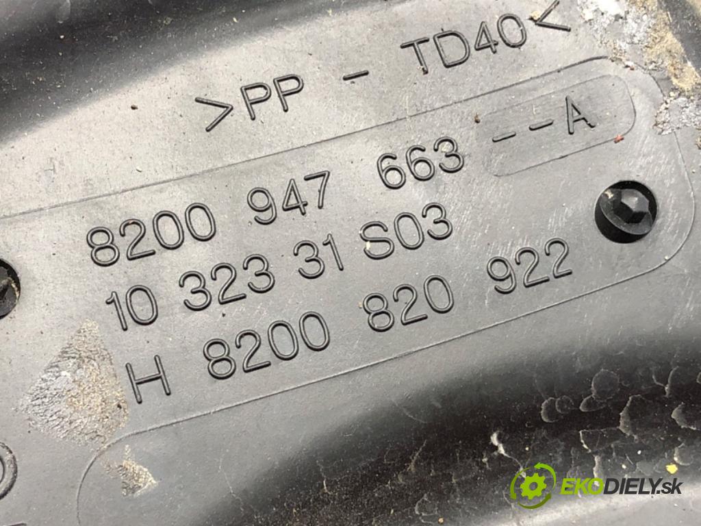 RENAULT SCÉNIC III (JZ0/1_) 2008 - 2022    1.4 16V (JZ0F, JZ1V) 96 kW [131 KM] benzyna 2009 - 2022  obal filtra vzduchu 8200947663A (Kryty filtrů)