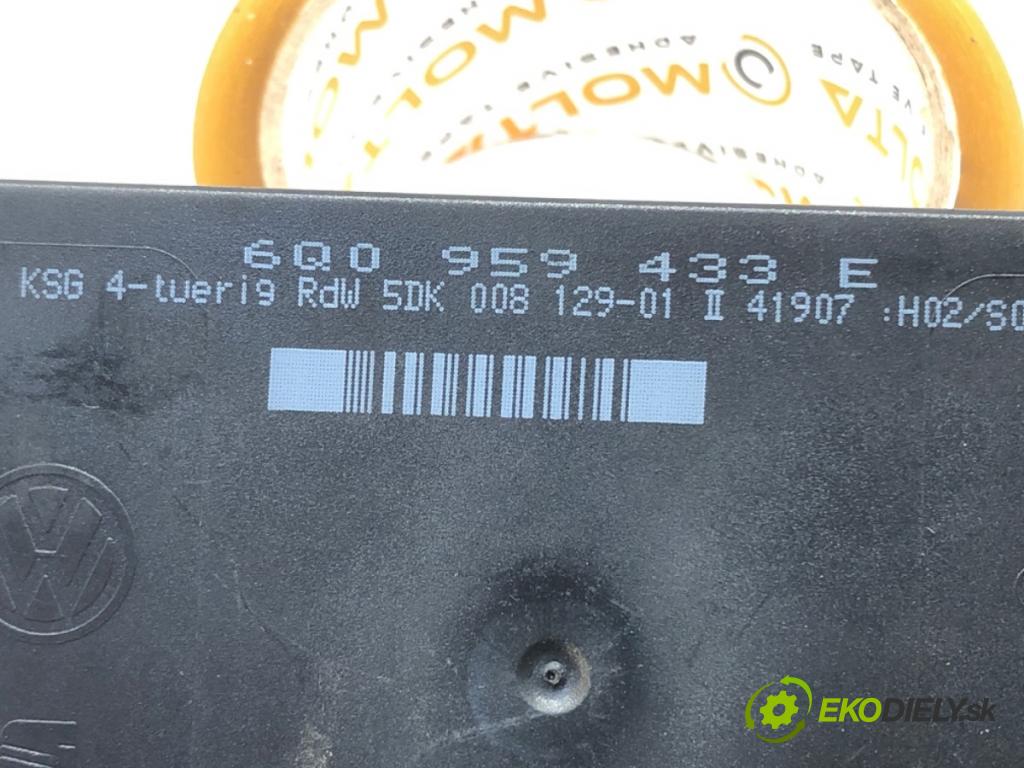 VW POLO (9N_, 9A_) 2001 - 2014    1.4 TDI 51 kW [70 KM] olej napędowy 2005 - 2009  Modul komfortu 6Q0959433E (Moduly komfortu)