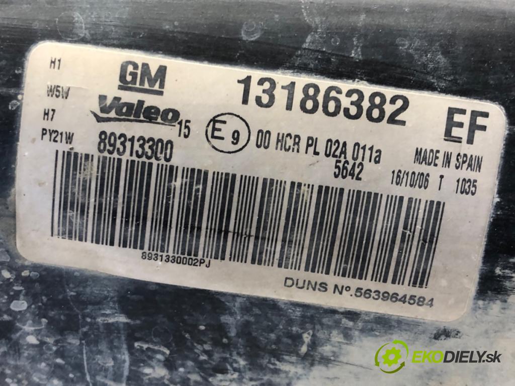 OPEL CORSA D (S07) 2006 - 2014    1.2 (L08, L68) 59 kW [80 KM] benzyna 2006 - 2014  Svetlomet pravy predný 13186382